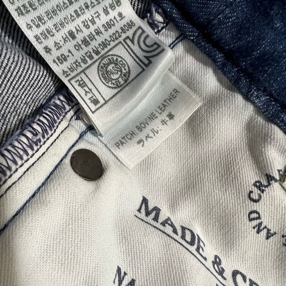 LEVI’S Made & Crafted Premium Denim Stitch High Slim Jeans Dark Wash Size 27 - Picture 11 of 14